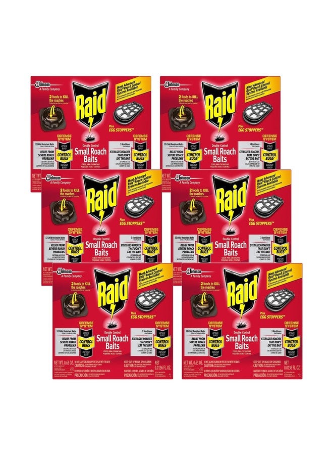 Raid Double Control Small Roach Baits Plus Egg Stopper (12 Count (Pack of 6)) - Image 1